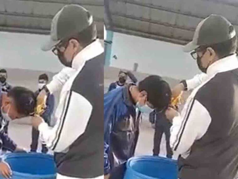 Profesor le corta el cabello a sus alumnos