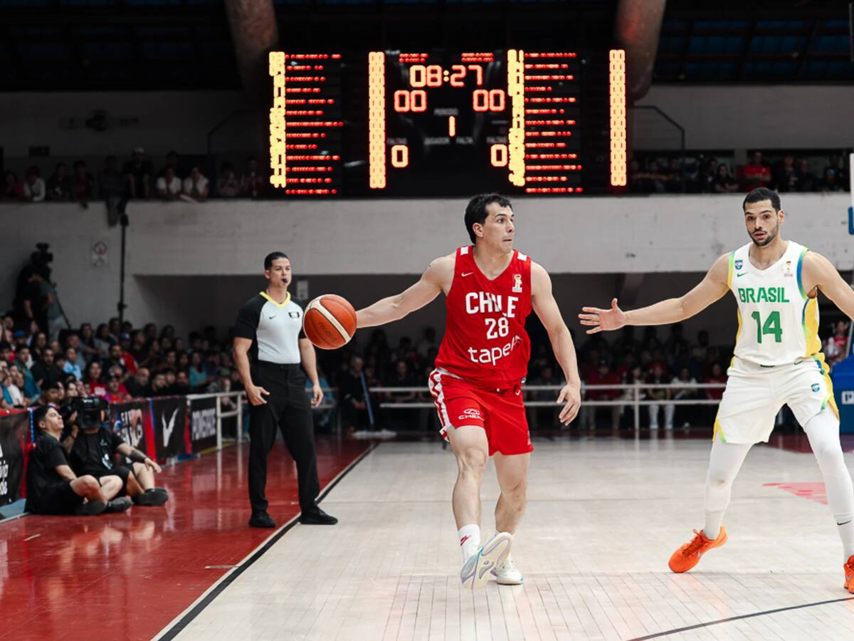 Las bajas pesaron: la selección chilena de básquetbol cayó ante Brasil en su debut en las clasificatorias al Mundial 2027