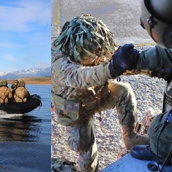 En medio de aspiración de Milei por la Antártica: militares argentinos realizan entrenamiento en el Canal Beagle frente a Chile