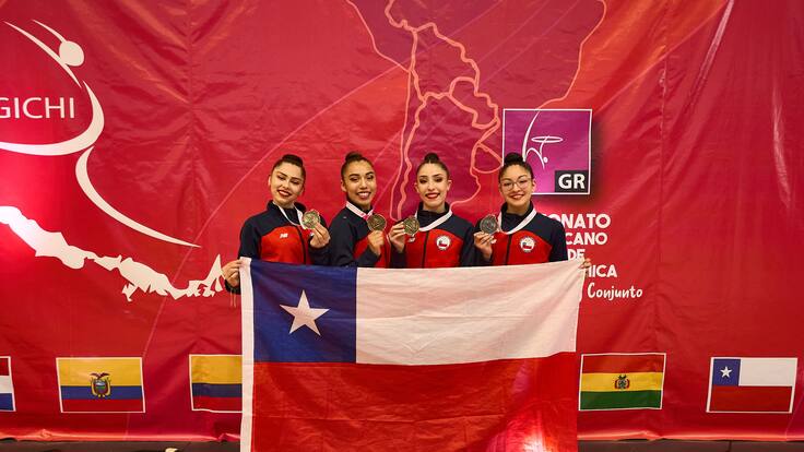 Chile supera la decena de podios en el Sudamericano de Gimnasia Rítmica