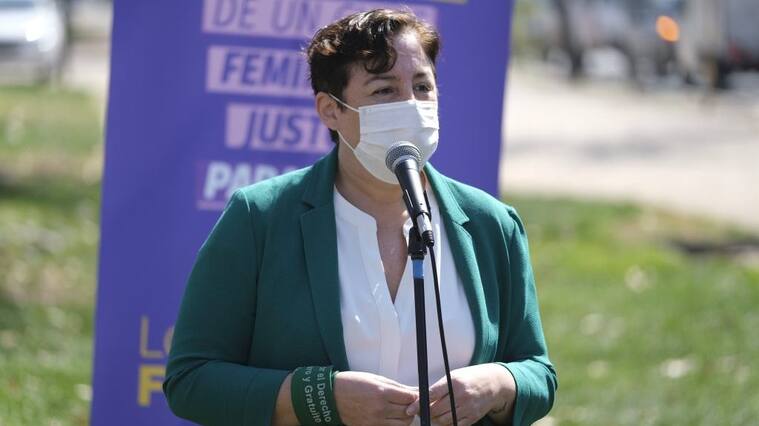 05 de Septiembre del 2021/SantiagoCarmen Hertz acompaña a Lorena Fries en la presentación de su candidatura a diputada en el Parque Bustamante.
FOTO: DANIEL ARAYA MARTIN/AGENCIAUNO