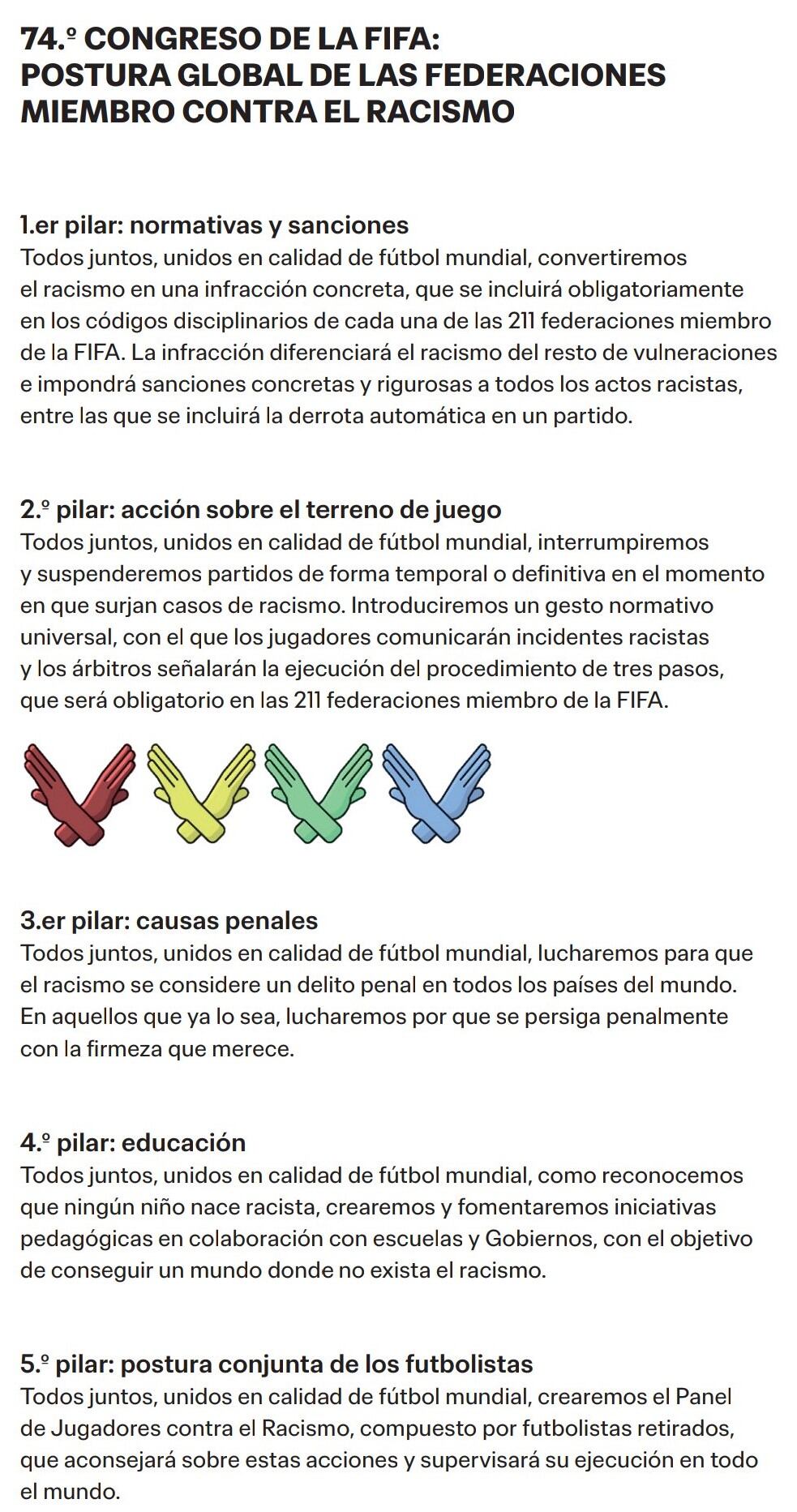 FIFA revela pilares con las que buscarán terminar con el racismo en el fútbol