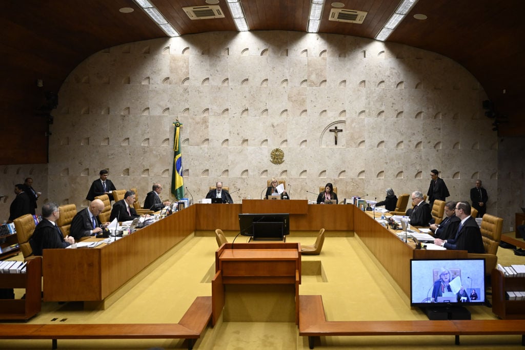 Una sesión del Supremo Tribunal Federal de Brasil en su sede en Brasilia