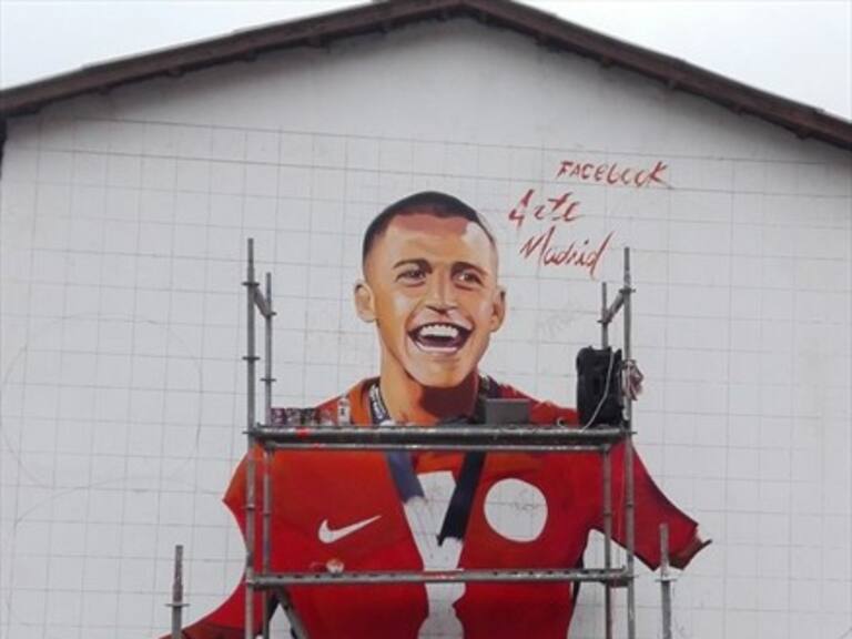 Así quedó el enorme mural de Alexis Sánchez en Tocopilla