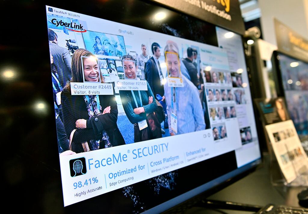 Un sistema de reconocimiento facial exhibido en Las Vegas