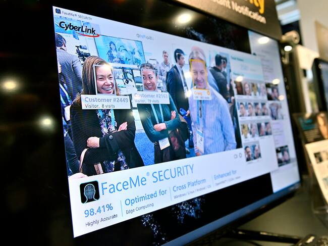 Un sistema de reconocimiento facial exhibido en Las Vegas