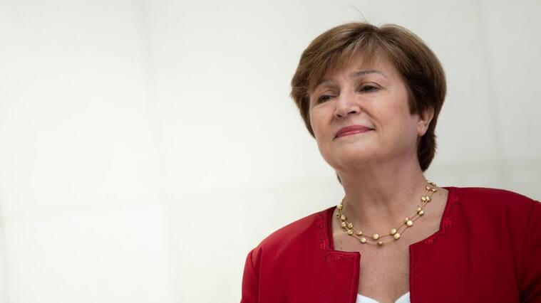 Newly selected International Monetary Fund (IMF) Managing Director Kristalina Georgieva speaks at a press conference at the IMF headquarters on September 25, 2019, in Washington. - The IMF on Wednesday formally selected Georgieva of Bulgaria to be only the second woman to lead the 189-member institution. (Photo by Eric BARADAT / AFP) (Photo credit should read ERIC BARADAT/AFP via Getty Images)