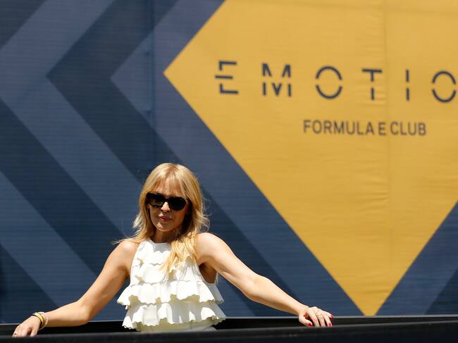 Kylie Minogue en la Plaza Baquedano, para observar la Fórmula E / Getty Images