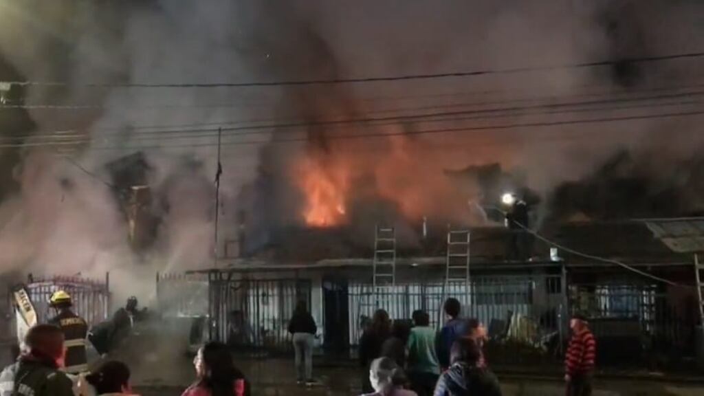 Incendio en Talca.