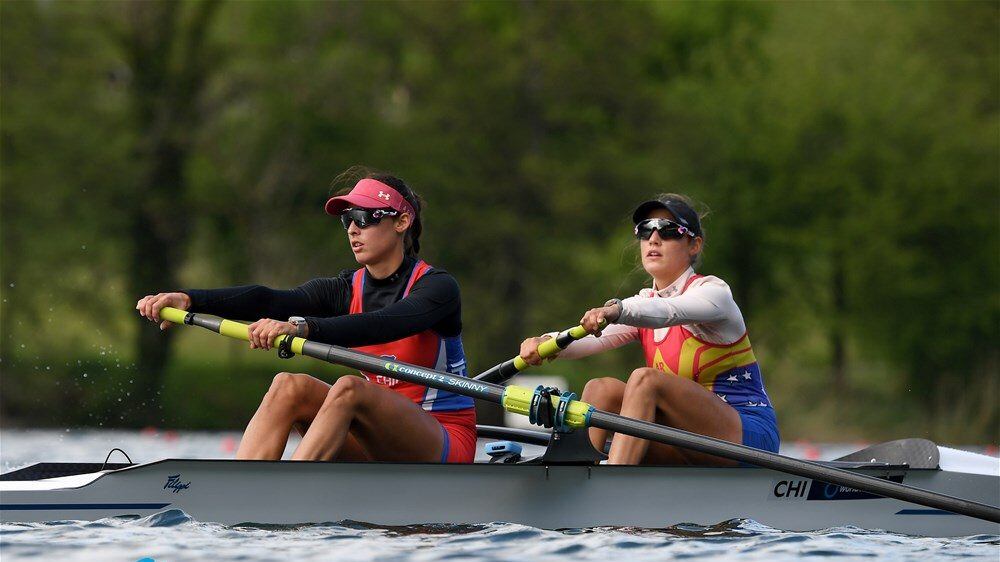 Melita Abraham (b), Antonia Abraham (s), Women's Pair, Chile, 2021 World Rowing Final Olympic Qualification Regatta, Lucerne, Switzerland