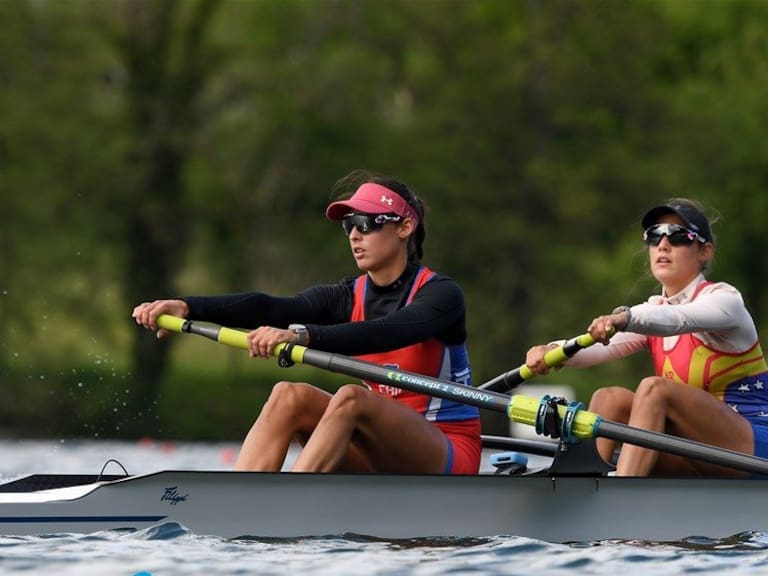 Melita Abraham (b), Antonia Abraham (s), Women&#039;s Pair, Chile, 2021 World Rowing Final Olympic Qualification Regatta, Lucerne, Switzerland