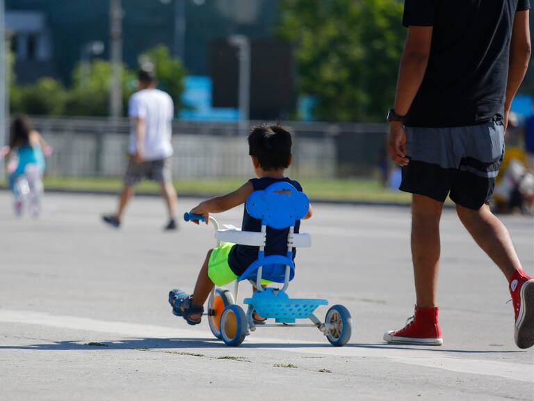 25 de Diciembre del 2018/SANTIAGO
Nios disfrutan de sus nuevos juguetes, que recibieron en Navidad, jugando con ellos en la Elipse del Parque O'higgins, junto a sus padres
FOTO:SEBASTIAN BROGCA/AGENCIAUNO