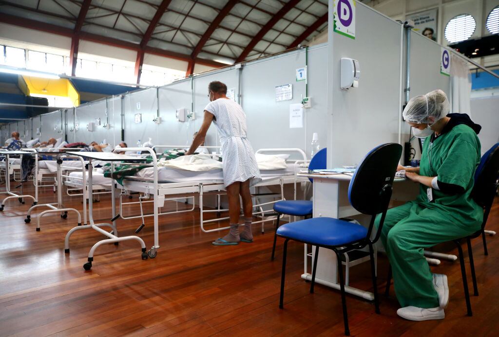El hospital de campaña para pacientes Covid-19 en Santo André