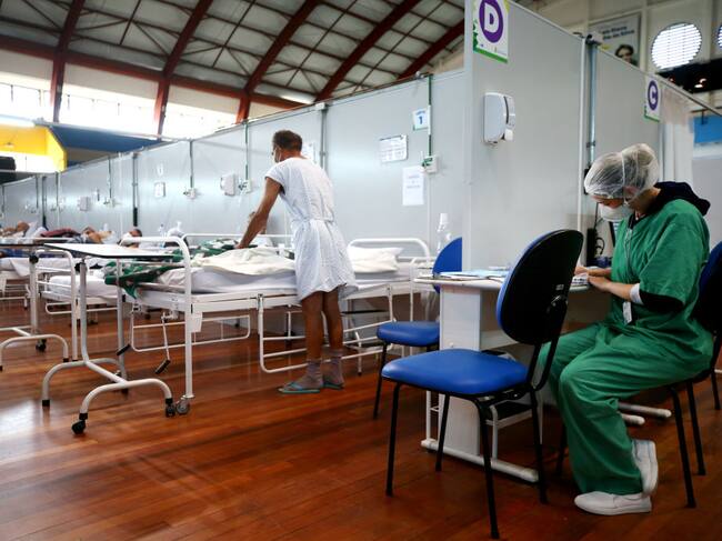 El hospital de campaña para pacientes Covid-19 en Santo André