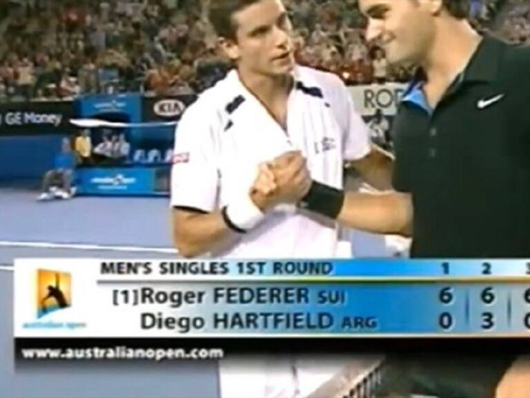 Diego Hartfield ocupó peculiar frase para recordar la paliza que le dio Federer en Australia
