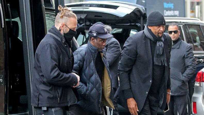 BOSTON, MA - March 30: Comedian Chris Rock arrives at the Wilbur theatre on March 30, 2022 in BOSTON, Massachusetts. (Staff Photo By Stuart Cahill/Boston Herald)