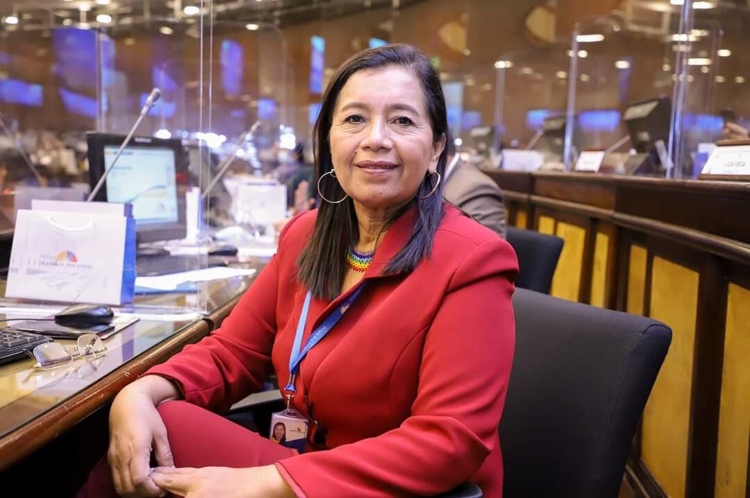 La diputada Guadalupe Llori del partido indígena Pachakutik