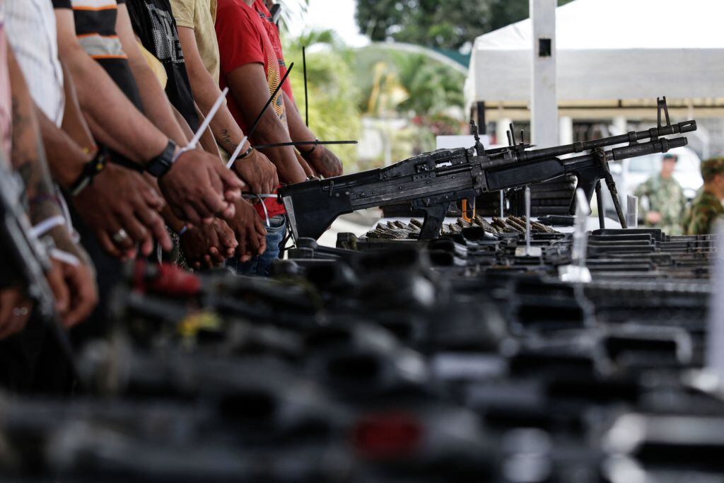 Paramilitares detenidos por la policía de Colombia en la región de Nariño