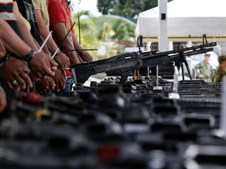 Paramilitares detenidos por la policía de Colombia en la región de Nariño
