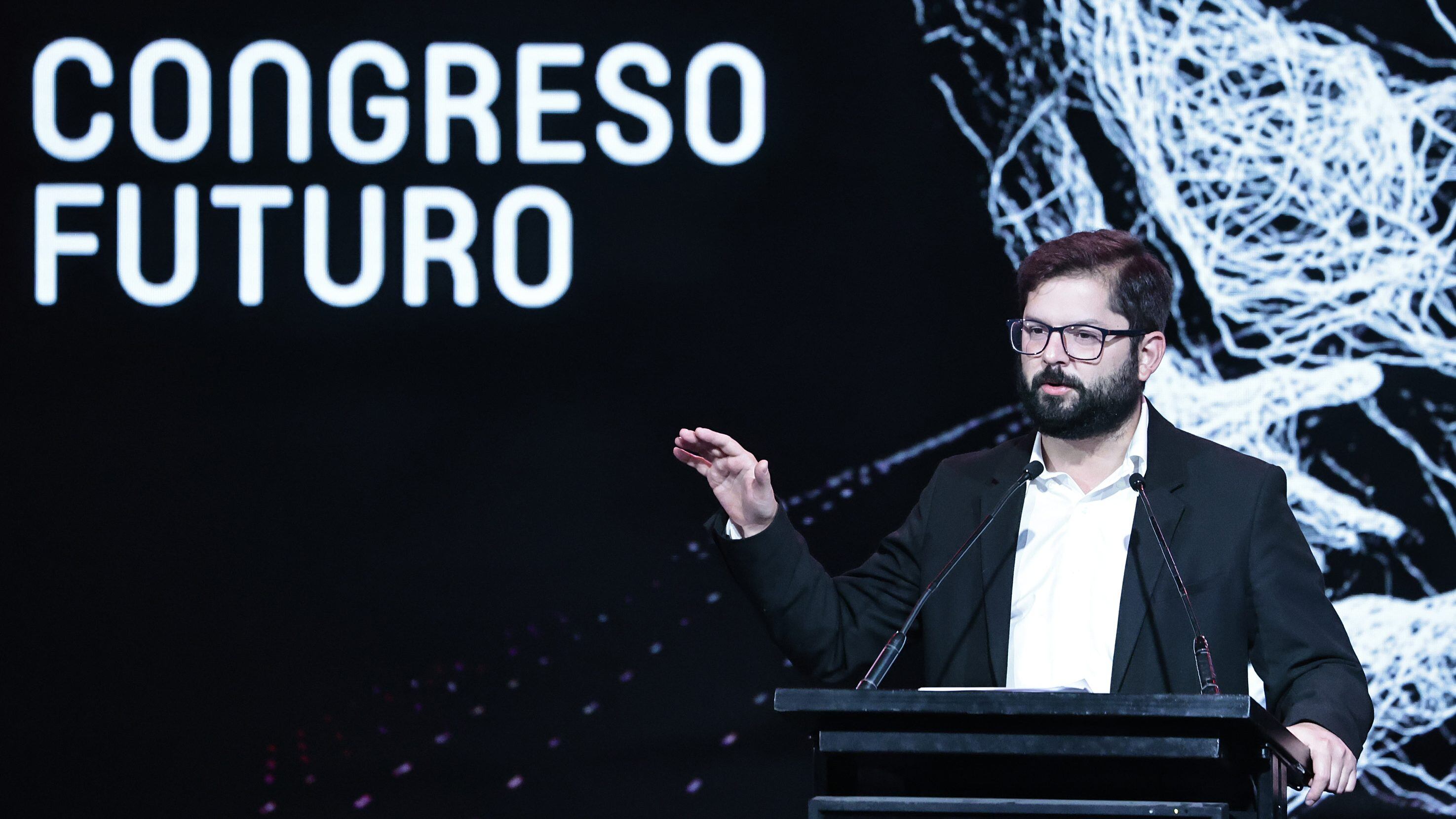 17 de enero 2022/SantiagoEl Presidente electo Gabriel Boric participa de la inauguración del Congreso Futuro 2022.
FOTO: KARIN POZO/AGENCIAUNO