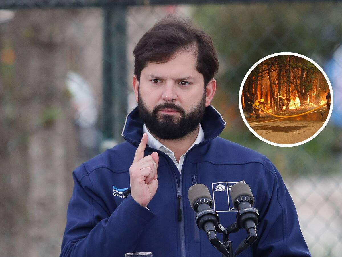 Presidente Boric e incendios forestales en el sur de Chile: “He instruido que todo el gobierno esté desplegado”