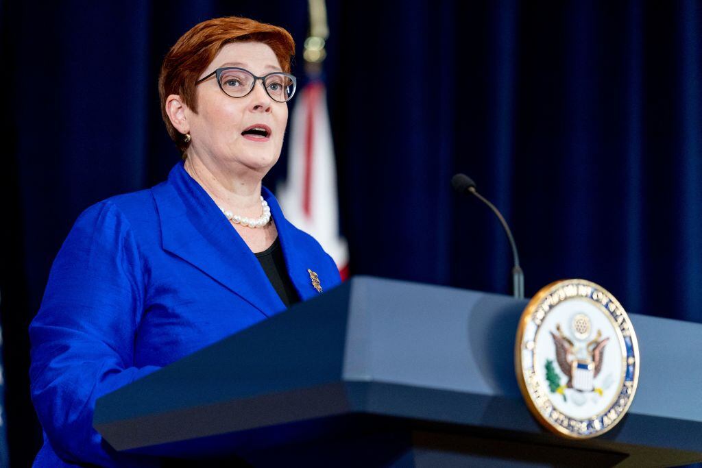La ministra de relaciones exteriores de Australia Marise Payne