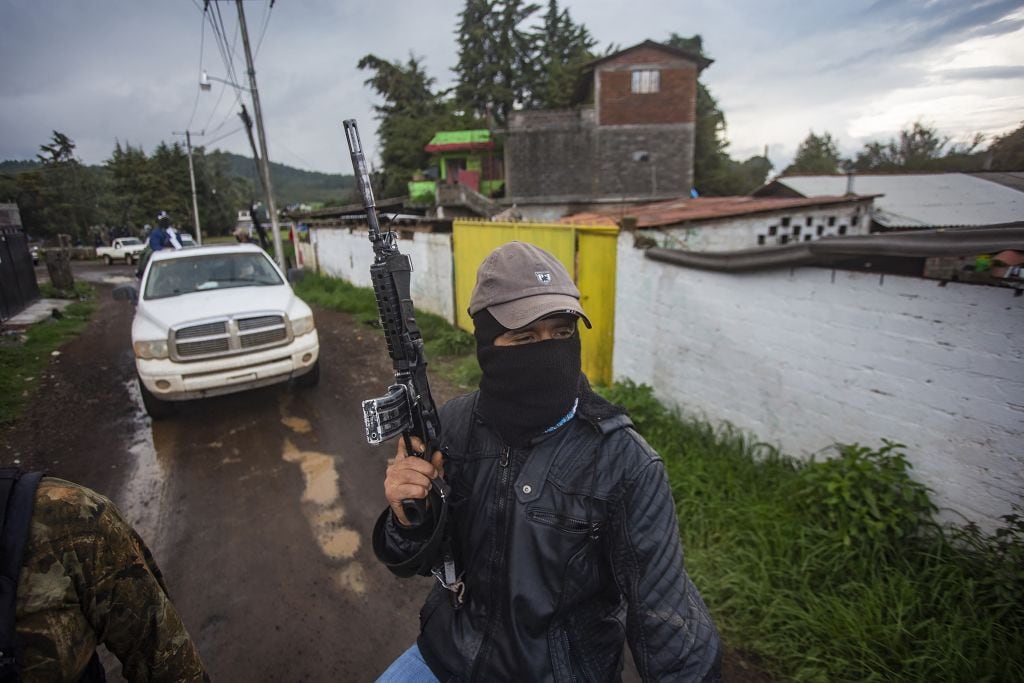 Miembros de un grupo paramilitar de México
