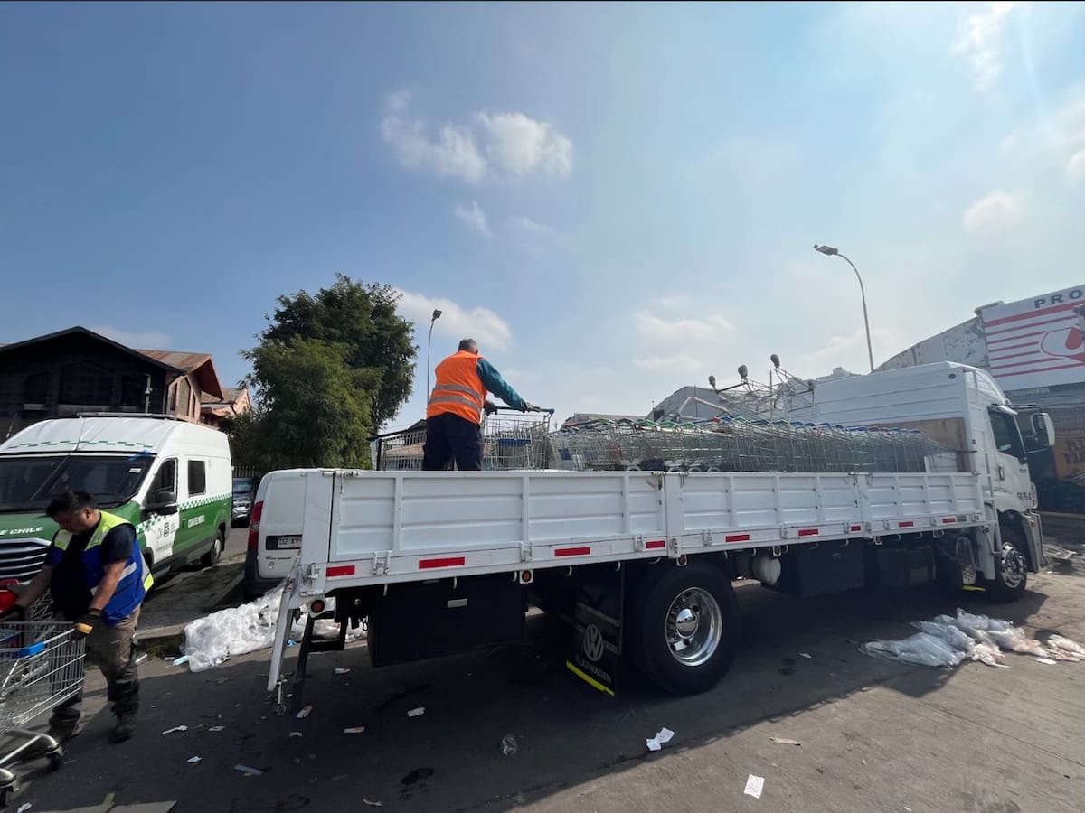 Avaluados en más de $15 millones: recuperan 109 carros de supermercado robados en Santiago
