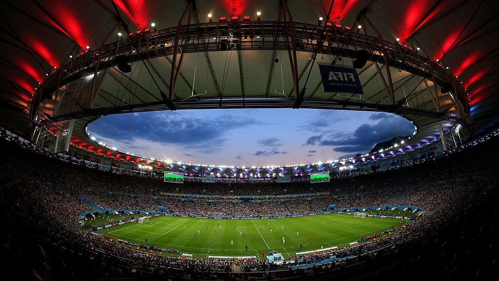 RIO DE JANEIRO, BRAZIL - JULY 13: A general view of the stadium during the 2014 FIFA World Cup Brazil Final match between Germany and Argentina at Maracana on July 13, 2014 in Rio de Janeiro, Brazil. (Photo by Jamie Squire/Getty Images)