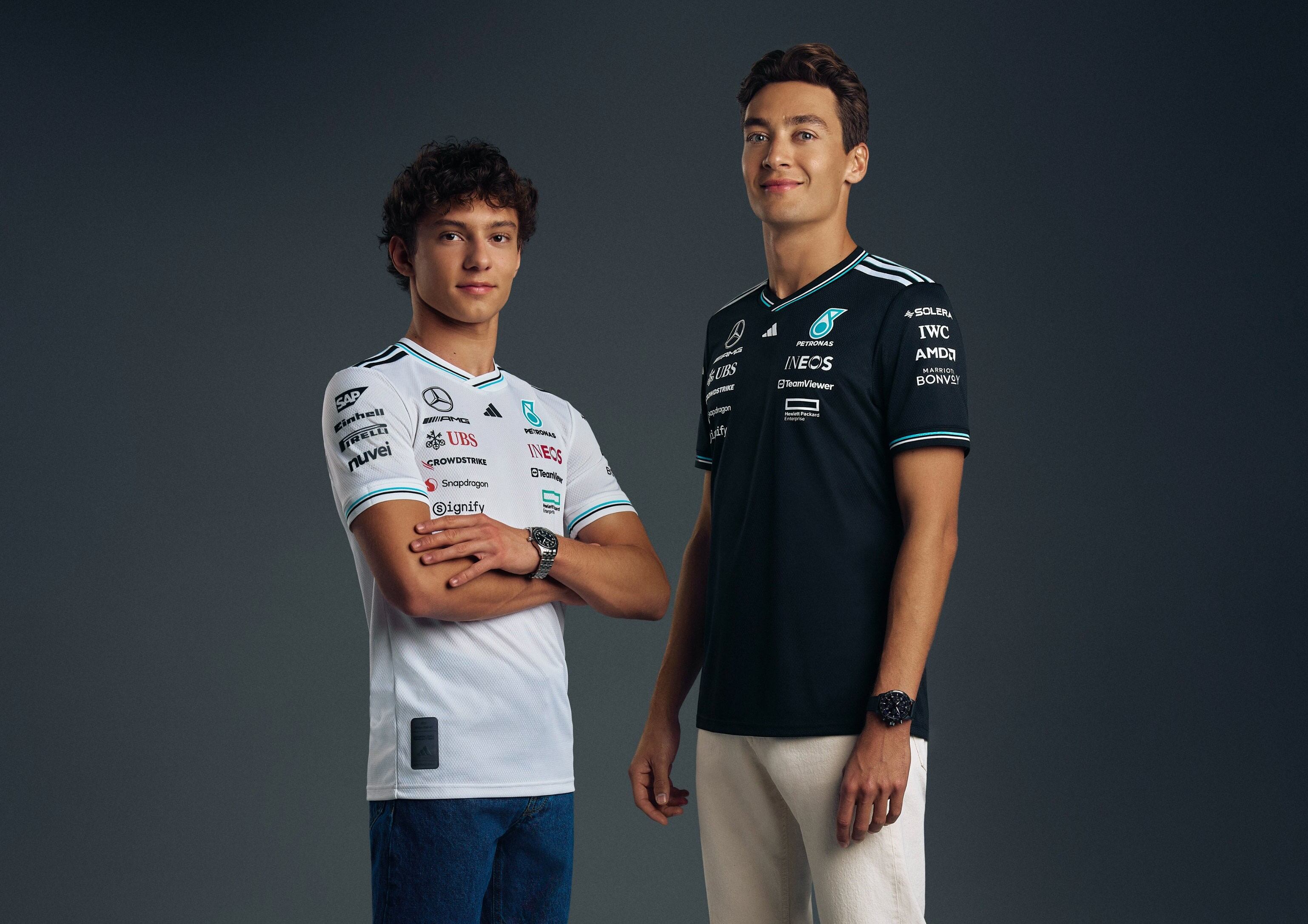George Russell le raya la cancha a Andrea Kimi Antonelli | X: Mercedes