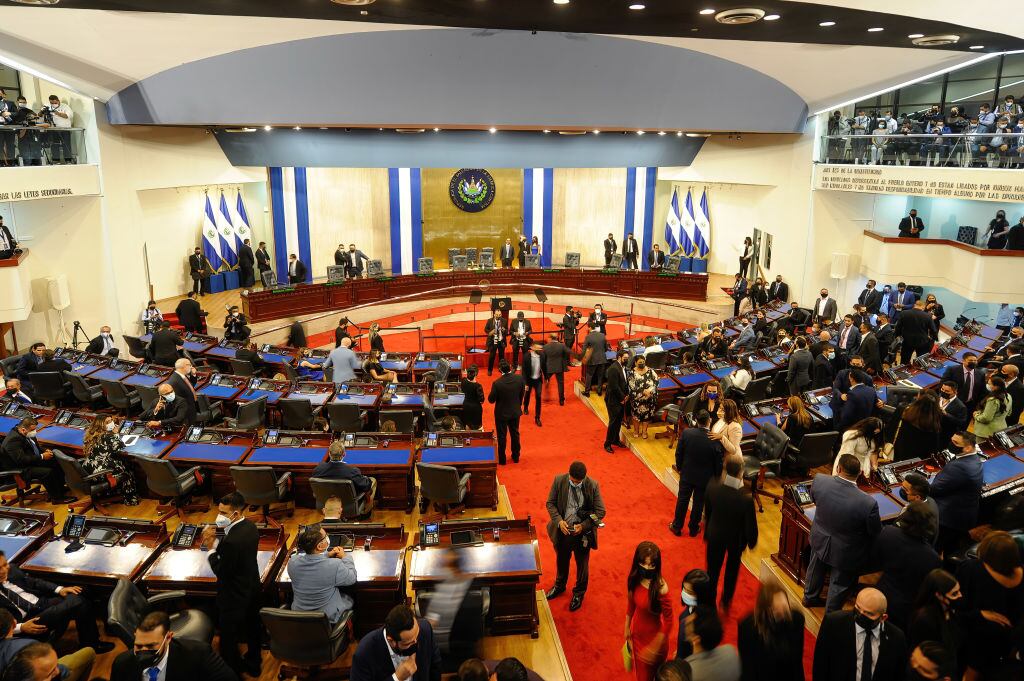 Imagen de la sala del congreso de El Salvador