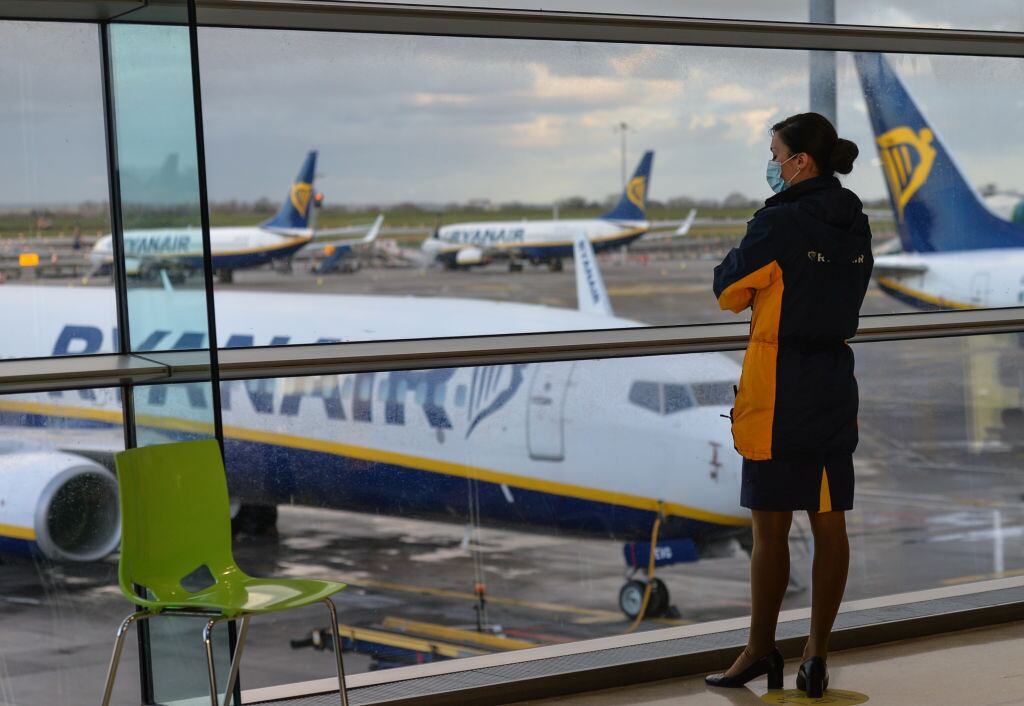 Aviones detenidos en el aeropuerto de Dublín