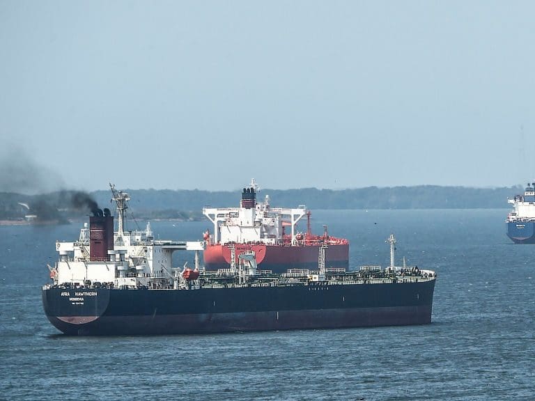 Oil tankers sail the Maracaibo Lake in Maracaibo, Venezuela on March 15 , 2019. - Production cutbacks by OPEC nations are building a supply cushion that could be called upon to mitigate a possible supply shock from an abrupt drop in crisis-hit Venezuela&#039;s output, the International Energy Agency (IEA) said Friday. (Photo by JUAN BARRETO / AFP)        (Photo credit should read JUAN BARRETO/AFP via Getty Images)