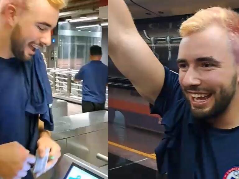 ¡El medallista lo hizo otra vez! Lucas Nervi sorprende nuevamente en el Metro tras ceremonia en La Moneda