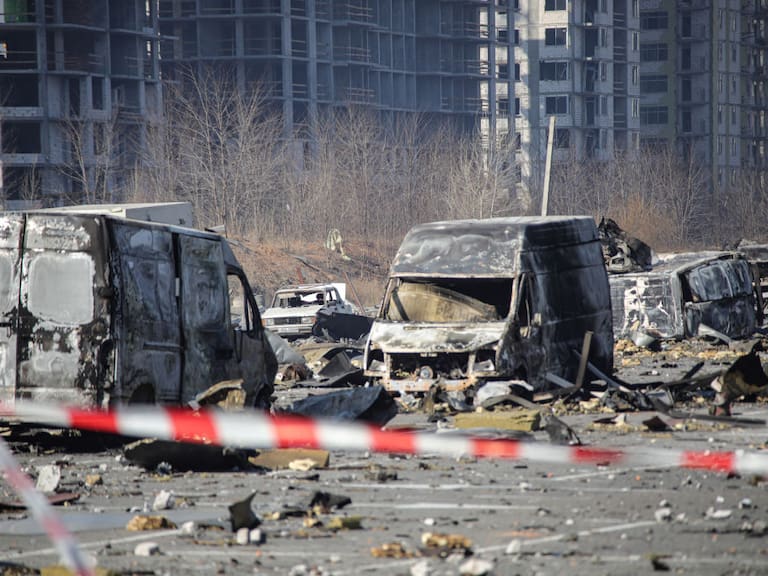 El grave daño que provocan los ataques rusos en la ciudad de Kiev
