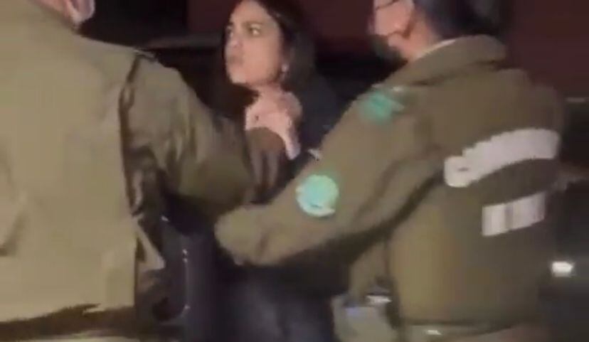 Taire Aguilera denuncia agresión por parte de un funcionario de Carabineros.