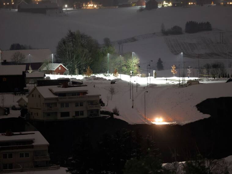 Un grave deslizamiento de tierra en una localidad de Noruega