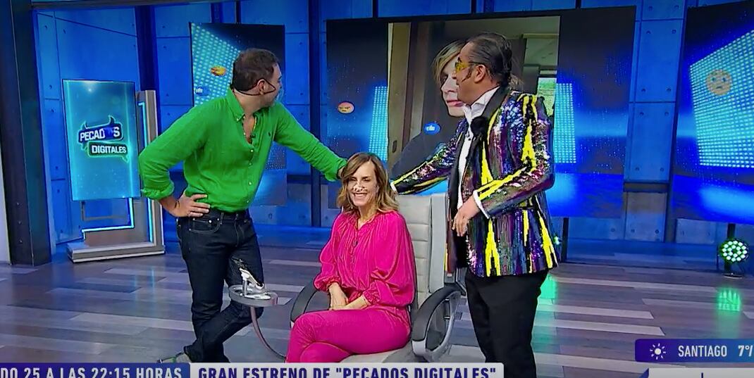 Diana Bolocco y Yerko Puchento en Mega previo a Pecados Digitales.
