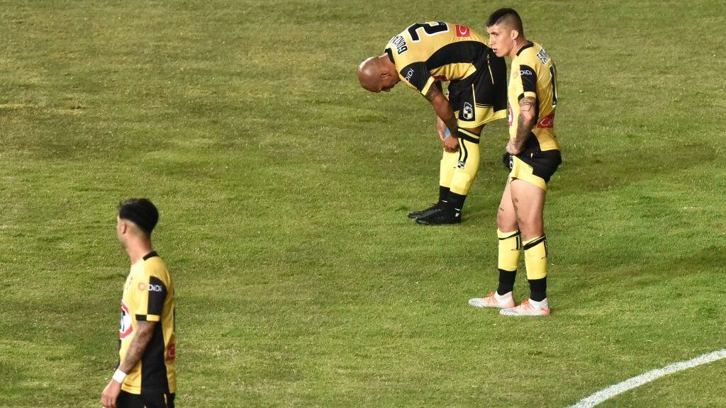 20 DE DICIEMBRE DE 2020/COQUIMBOJugadores de Coquimbo Unido en lamento de un gol, durante el partido por el Campeonato Nacional AFP PlanVital 2020, entre Coquimbo Unido y O'Higgins, disputado en el Estadio Francisco Sanchez Rumoroso.
FOTO: ALEJANDRO PIZARRO UBILLA/AGENCIAUNO