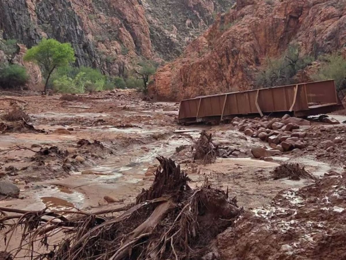 Inundación repentina golpea al Gran Cañón: un muerto, 15 desaparecidos y alerta por nuevas tormentas