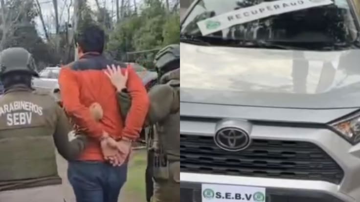 De un control vehicular a un taller de desarmaduría: operativo deja dos detenidos y recupera autos robados en Chicureo