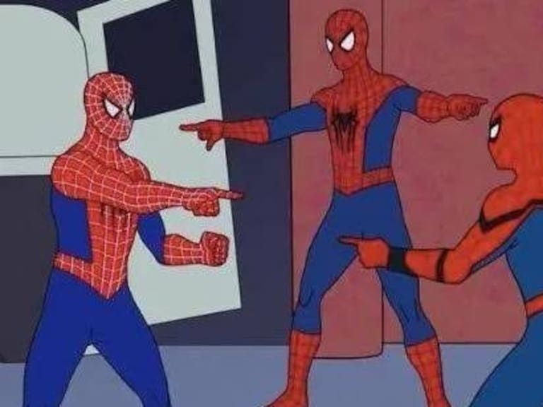 Tom Holland, Tobey Maguire y Andrew Garfield hacen realidad el meme de los Spider-Man apuntándose