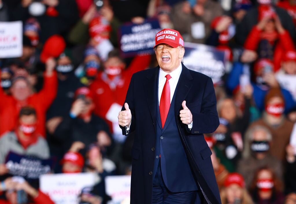 Trump en un acto de campaña