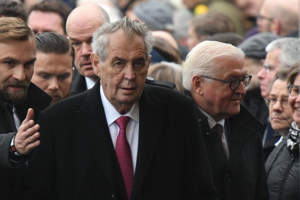 El presidente checo Milos Zeman en un acto oficial en Berlín