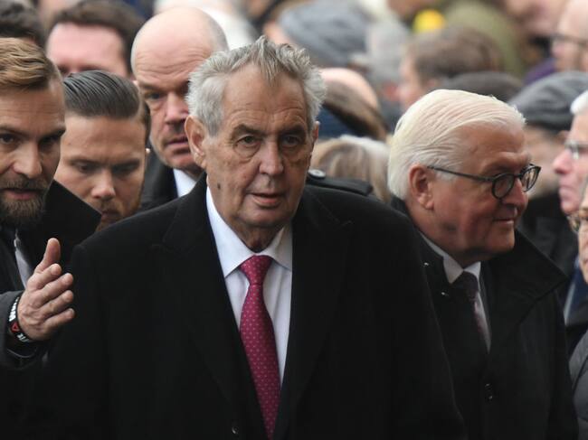 El presidente checo Milos Zeman en un acto oficial en Berlín