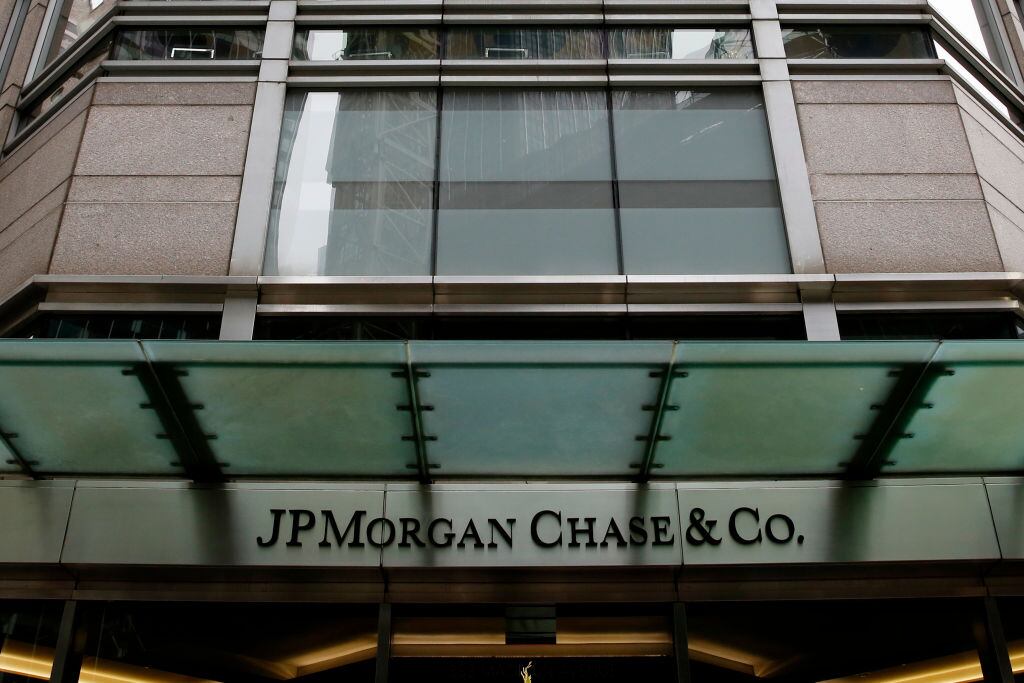 La entrada de las oficinas de la empresa JP Morgan en Nueva York