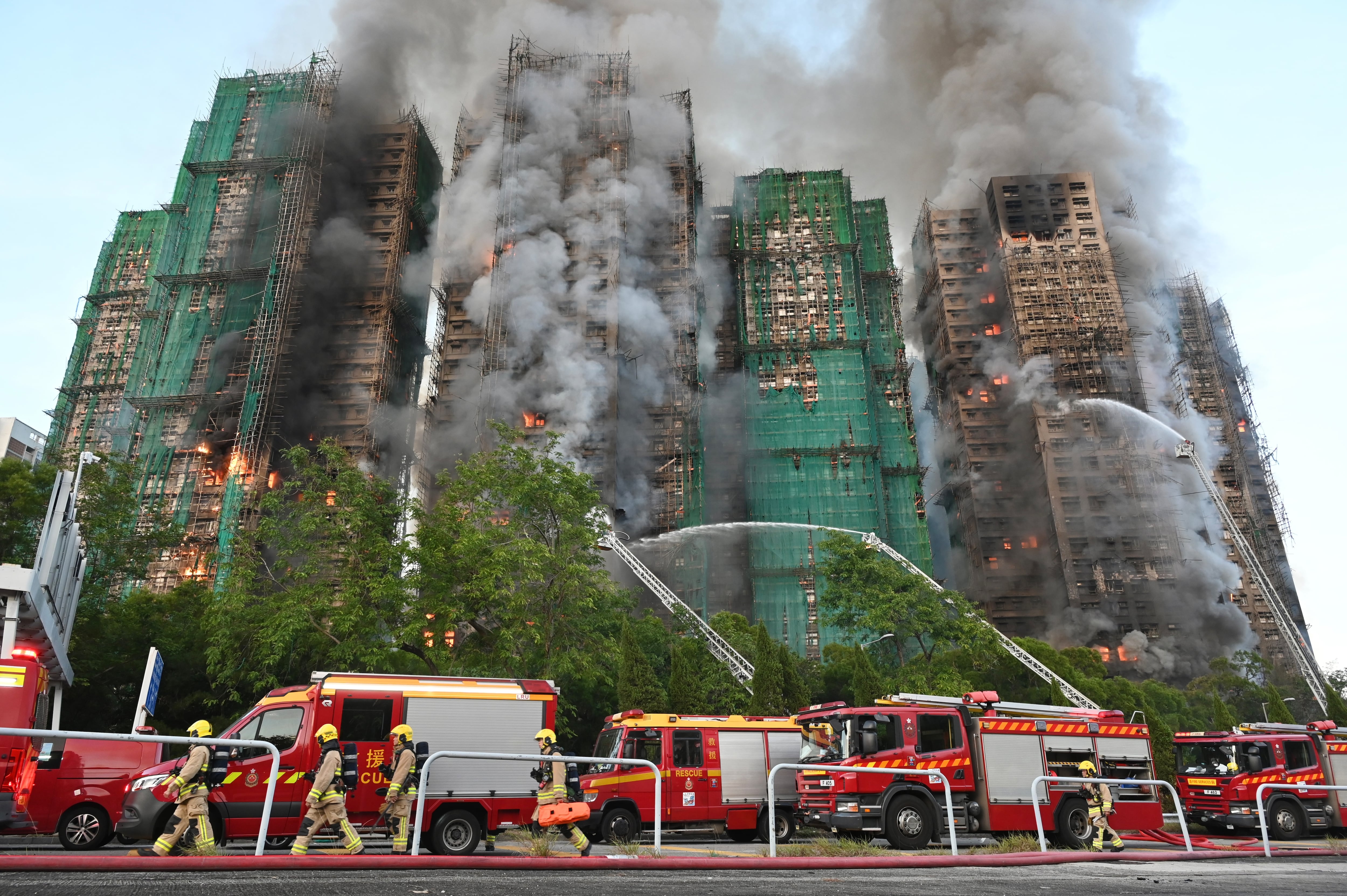 Incendio en Hong Kong