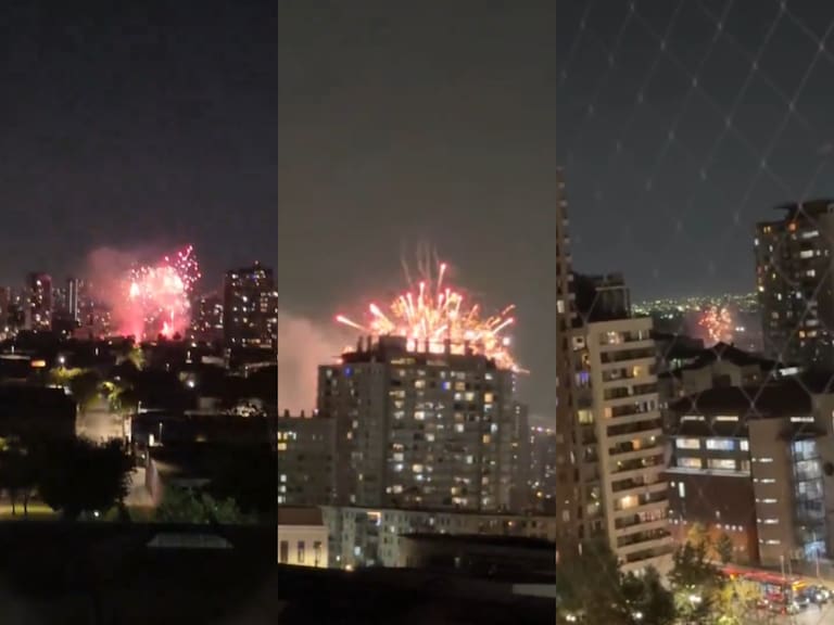 Estruendos en Santiago Centro: denuncian lanzamiento masivo de fuegos artificiales por más de 15 minutos