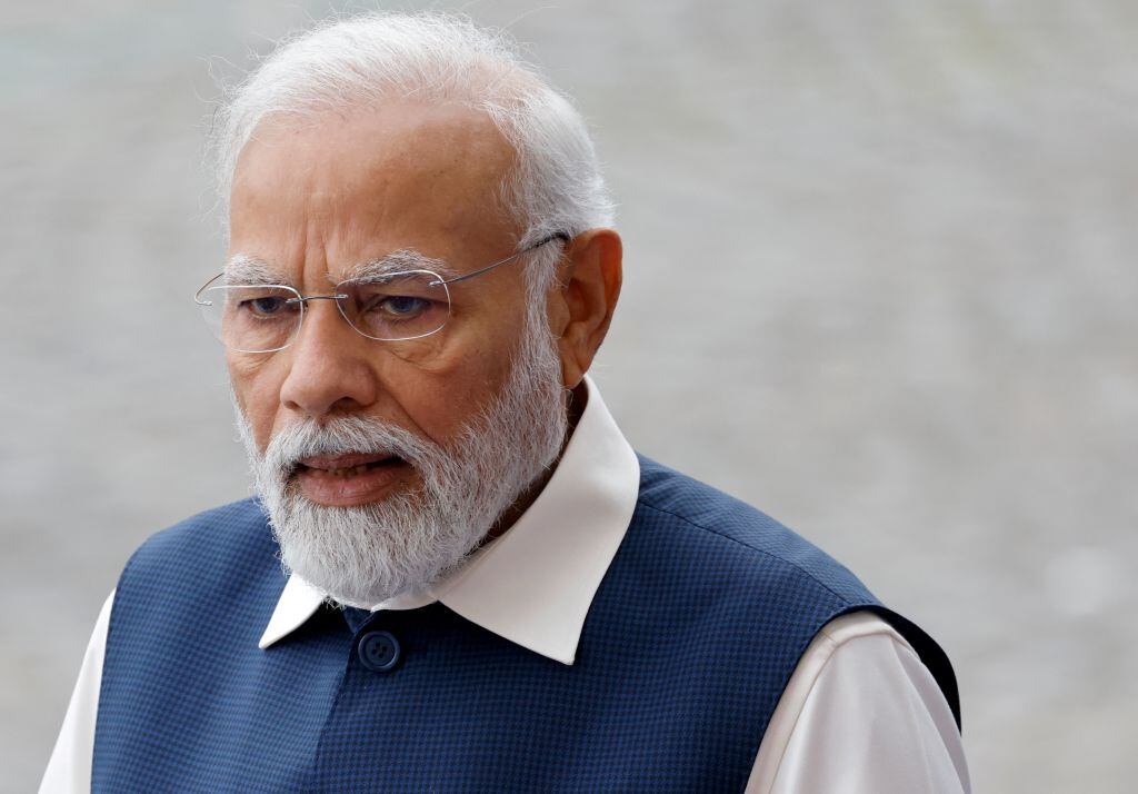 El primer ministro de la India, Narendra Modi, en su visita a Francia