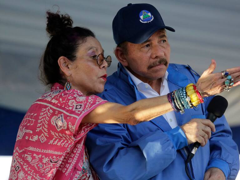 Los encargados del régimen de Nicaragua, Rosario Murillo y Daniel Ortega